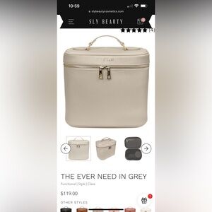 Sly Beauty Cosmetic Bag, Grey